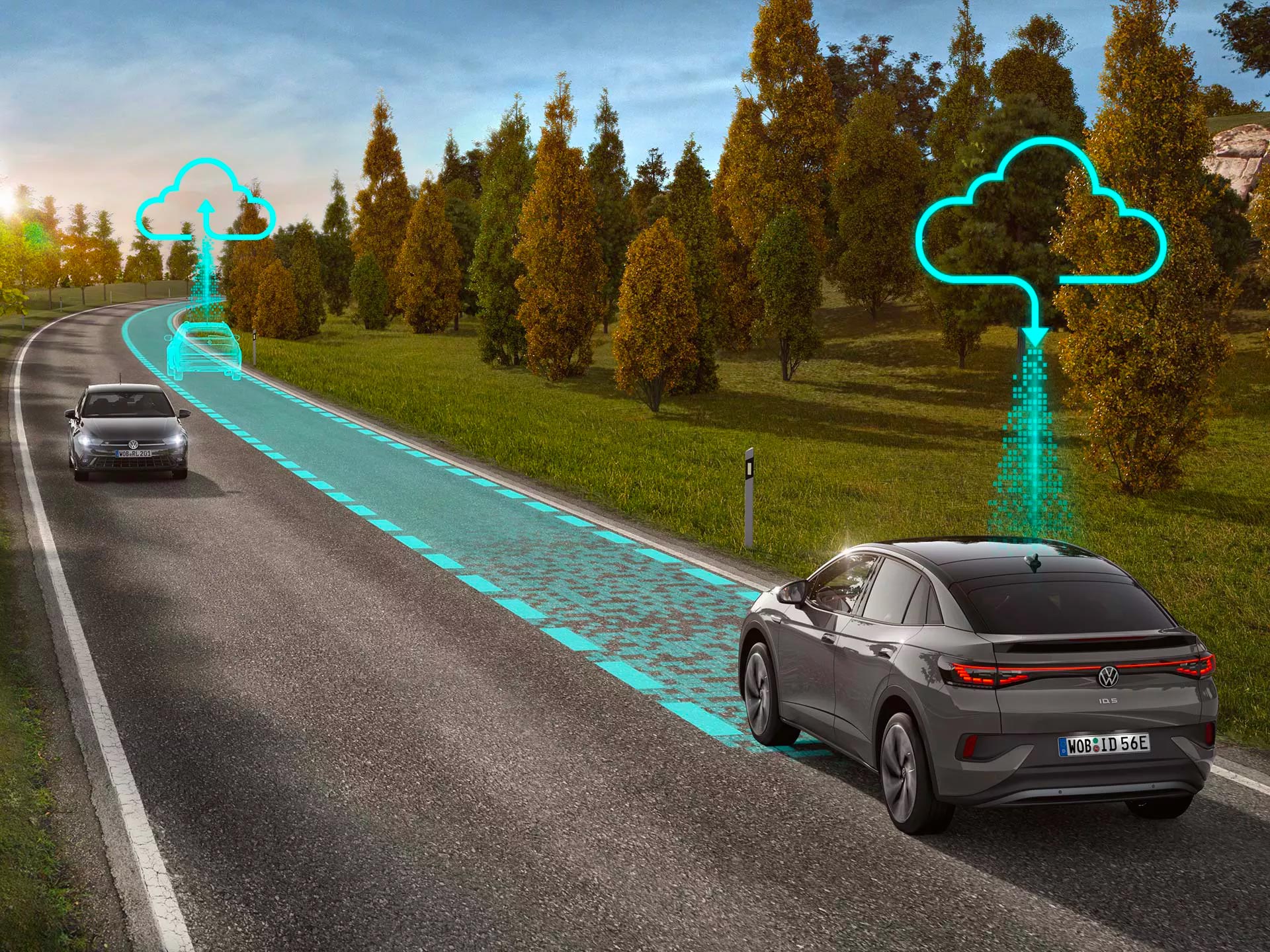 Illustrazione grafica sul funzionamento del Travel Assist.